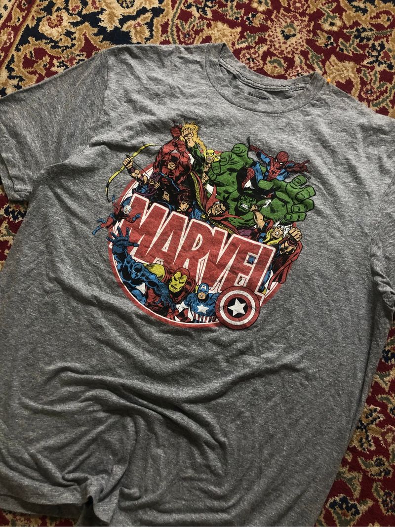 marvel characters grey Tshirt, foto 2