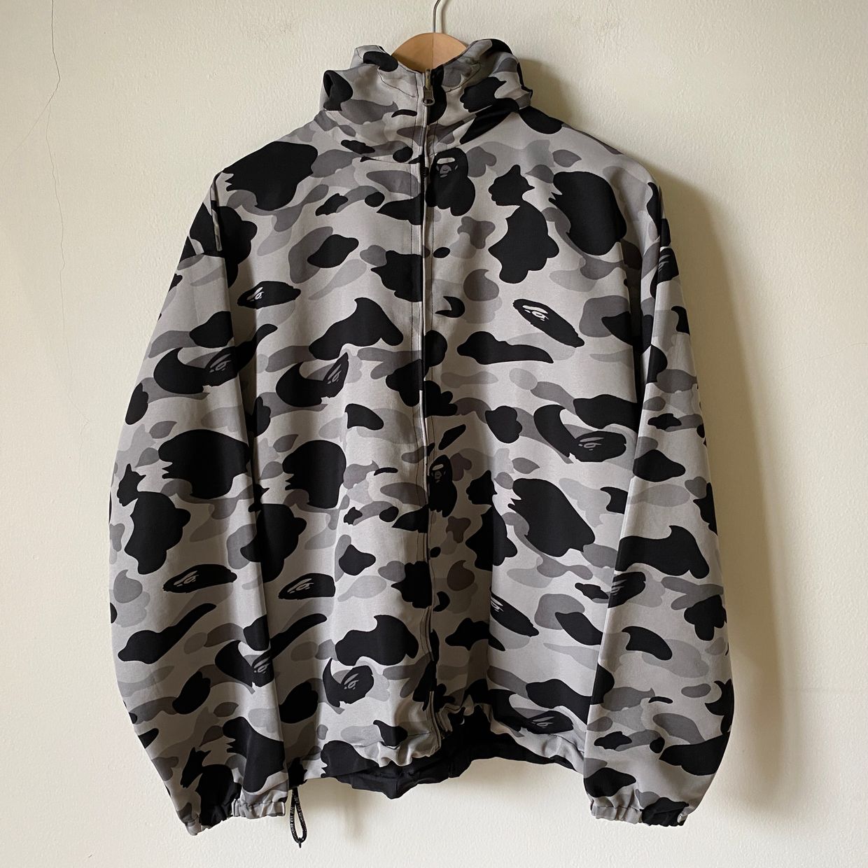 A Bathing Ape Men s Black Gray Windbreaker Preloved