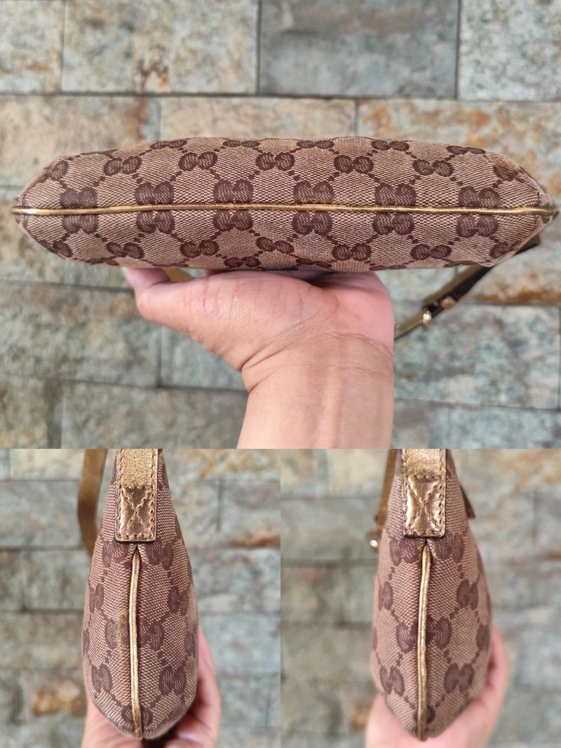 AUTH. GUCCI BOAT GG MONOGRAM POCHETTE NETT, foto 7