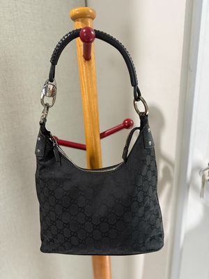 GUCCI Black GG Canvas Small Shoulder