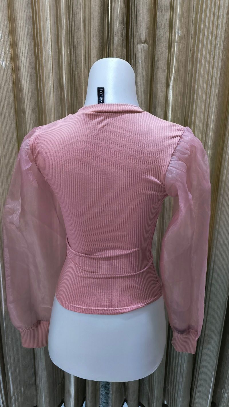 H&M Pink Blouse Long Sleeves, foto 2