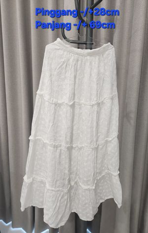 Rok Panjang Putih(maxi skirt)