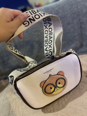 Tas kulit bear fashion 2 ways krem coklat shoulder bag bahu