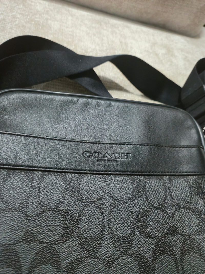 Coach Casual Bag Pria black gray, foto 3