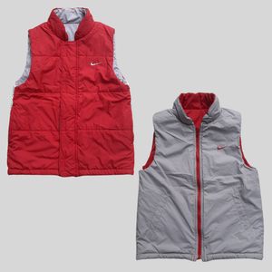Nike Gorpcore Sportswear Puffer jacket Pria white red