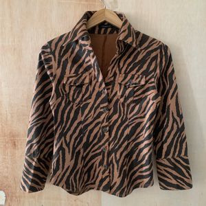 Y2K Grunge Shirt Wanita brown black