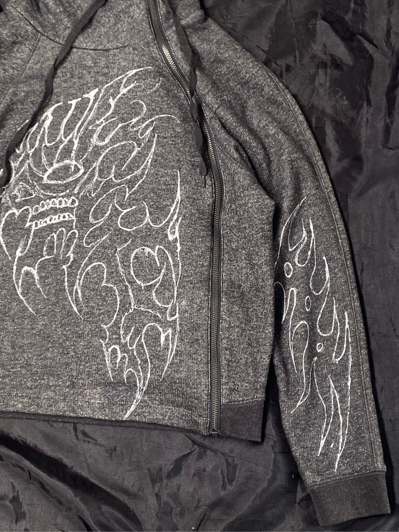 zip side grey jacket custom, foto 4