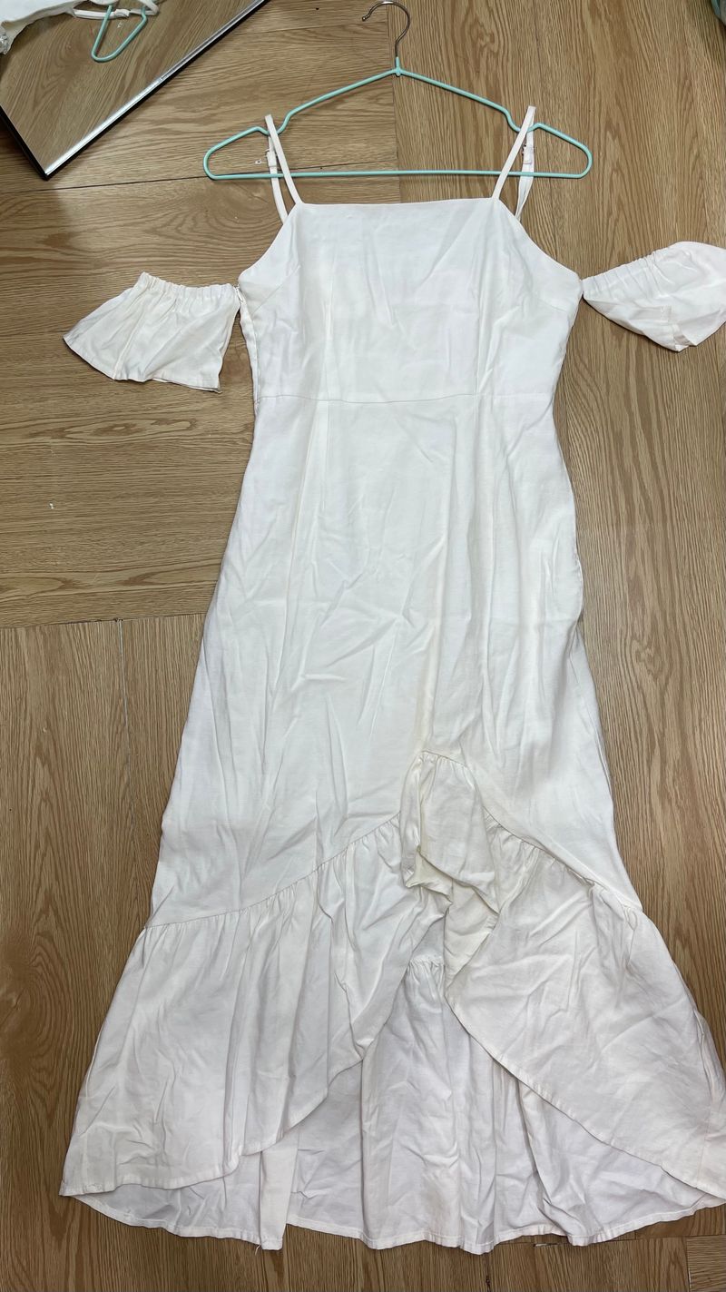 Skylen slip dress white, foto 3