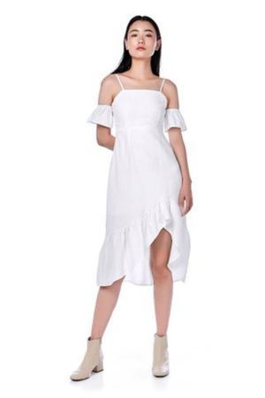 Skylen slip dress white