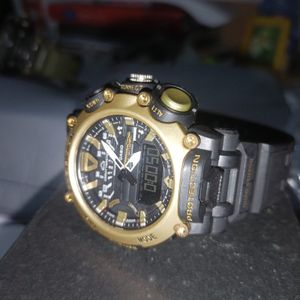 Jam tangan digital analog Casio G-Shock gravitymaster gold