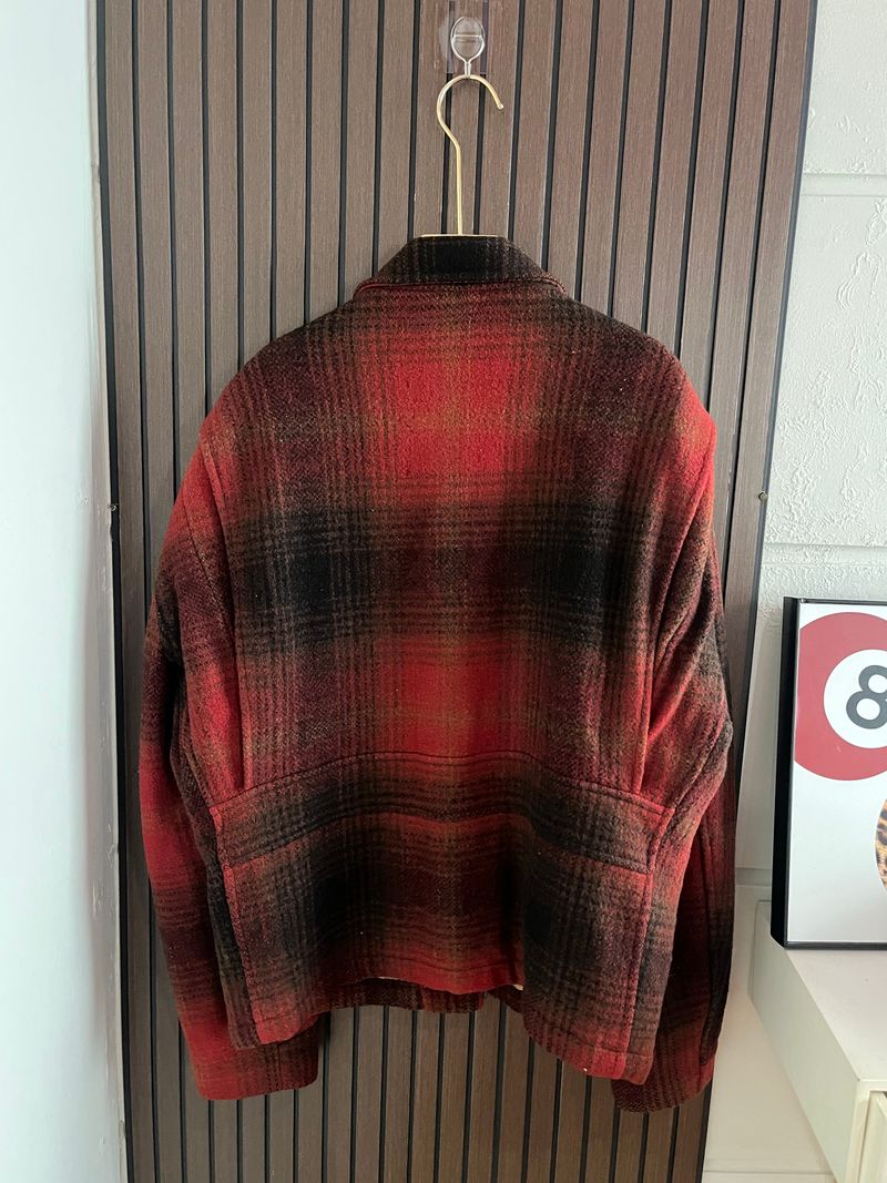 Vintage Wool Plaid Jacket (Jaket 100% Wol), foto 8