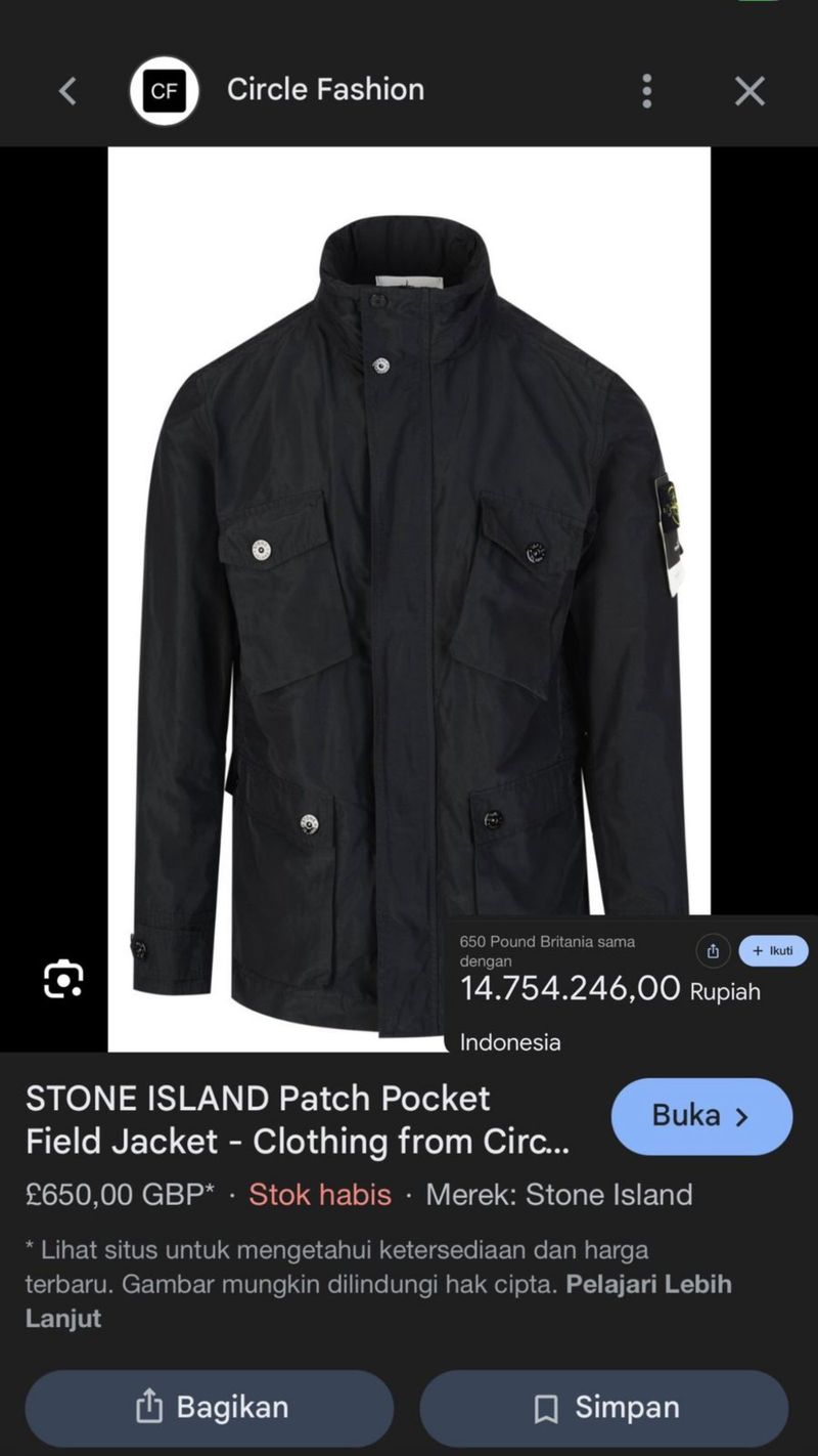 Stone Island Micro Reps Field Jacket SS21 authentic original, foto 9