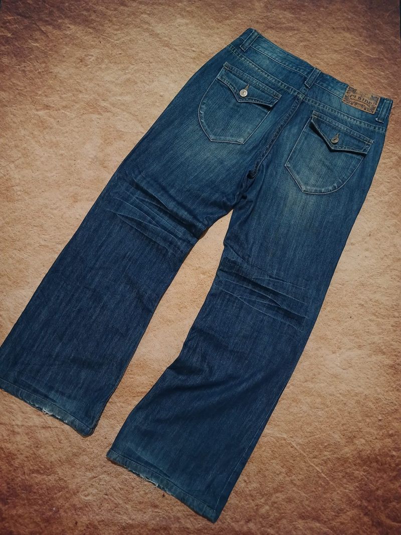 Clride baggy boothcut raw denim second branded, foto 2