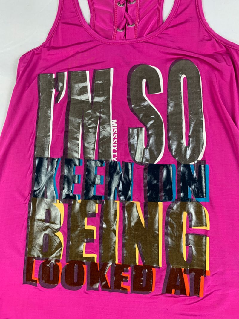 Miss Sixty Pink Lace Printed Top (S), foto 8