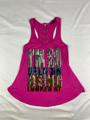 Miss Sixty Pink Lace Printed Top (S)