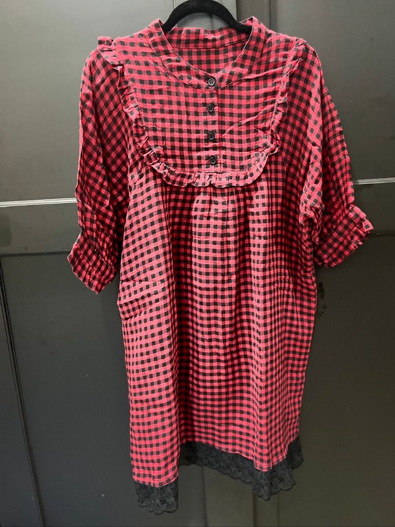 Tartan oversize top, foto 2