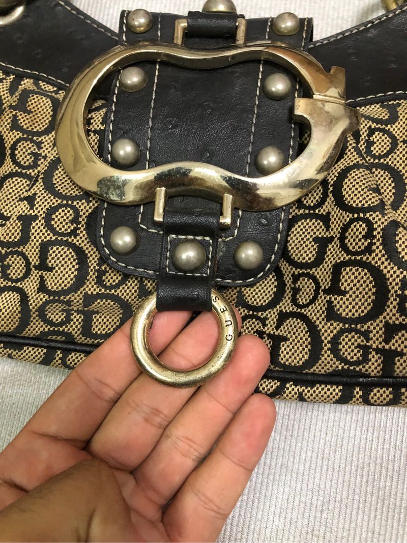 Y2k vintage shoulder hand bag guess, foto 3