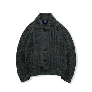 Cardigan cable collar / cardigan / knitwear