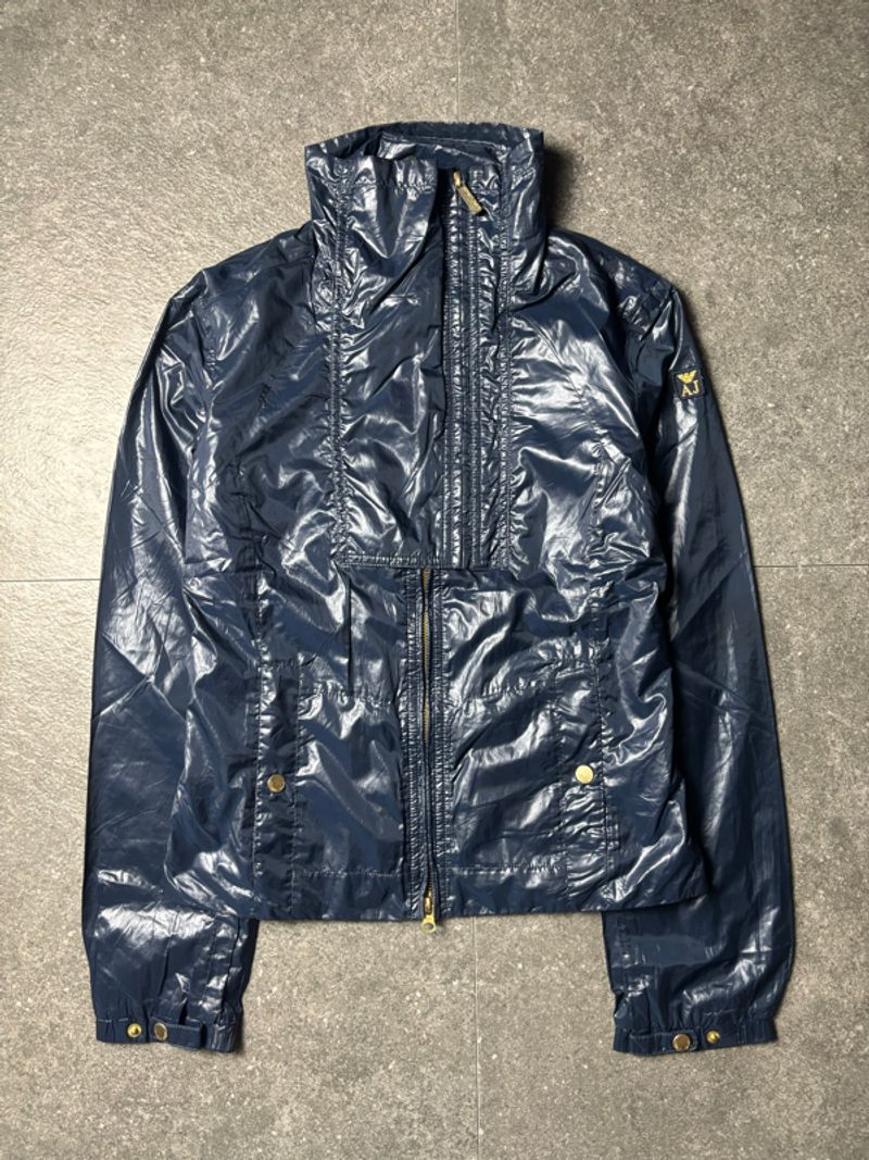 2000s Armani Jeans Asymmetric Double Zipper Jacket, foto 2