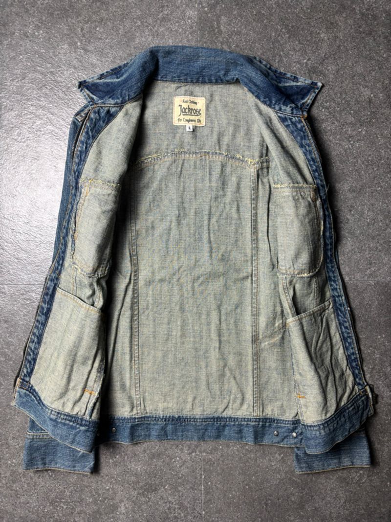 2000s Jackrose Dirty Zip-Up Denim Jacket, foto 5