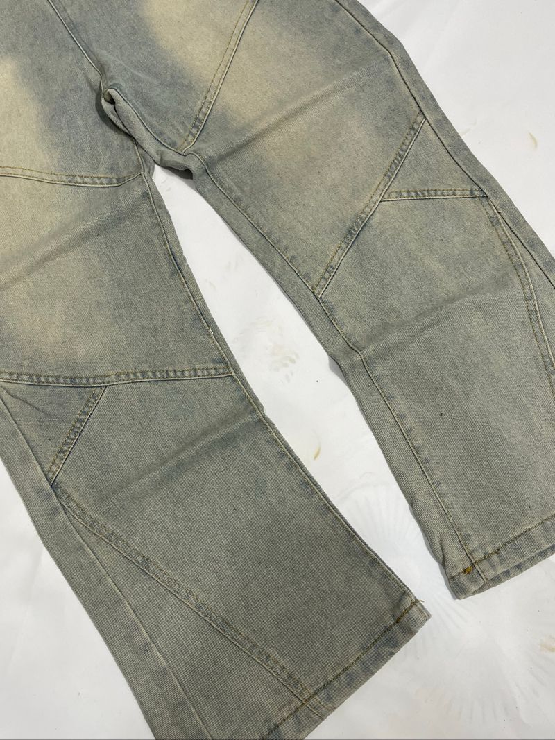 • Y2K BAGGY JEANS PECAH POLA RETROWASHED •, foto 8