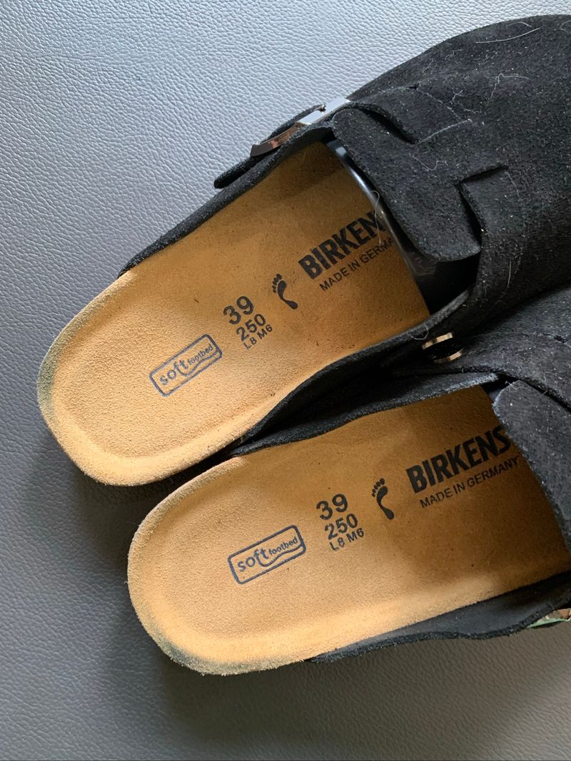 Sendal Birkenstock Boston Suede Black, foto 6