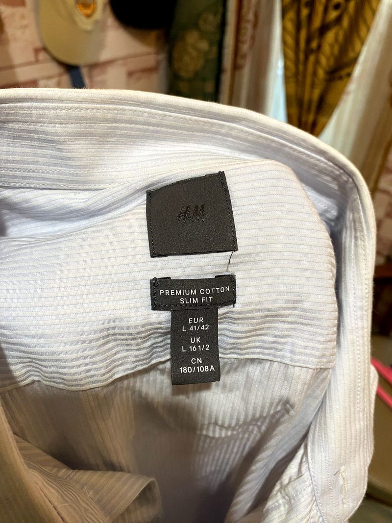 Kemeja strip salur h&m, foto 2
