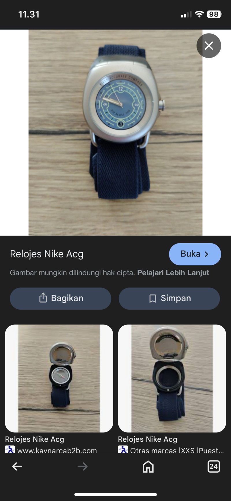 Jam tangan nike acg kompas, foto 5