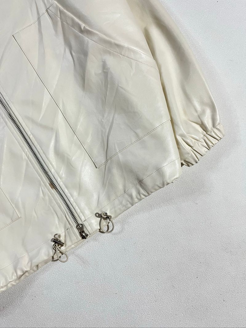 XiXi Casual Faux Leather Jacket Double Zip, foto 7