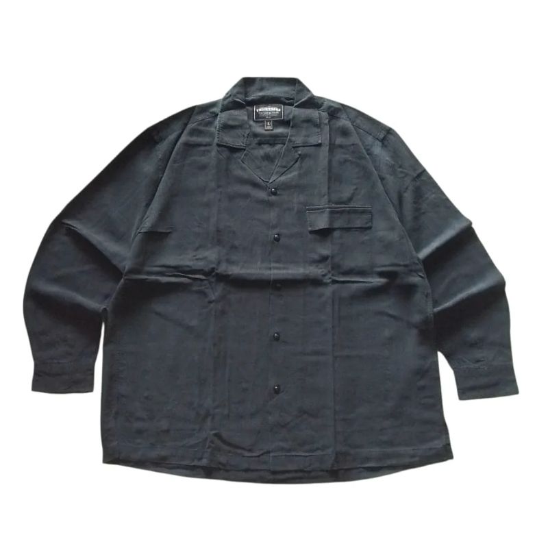 FRIZMWORKS SATISFACTION Open Collar Longshirt Charcoal, foto 2