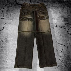 Streetwear Y2K Jeans Pria brown black