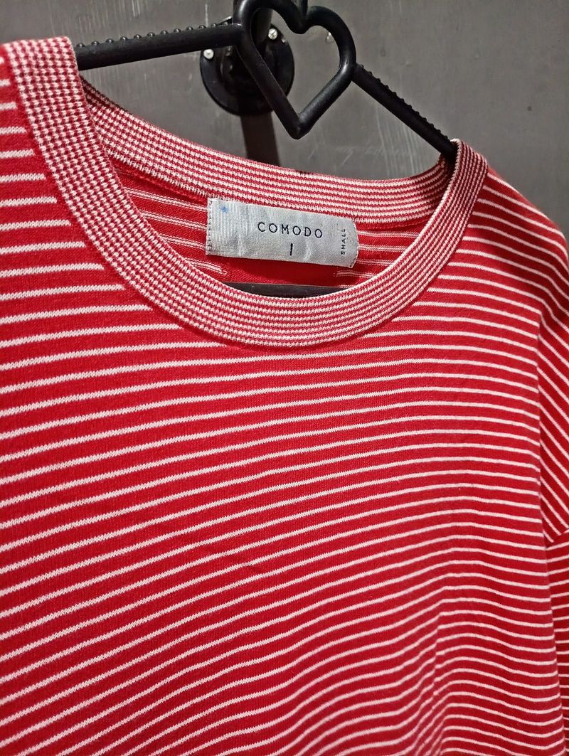 Kaos salur/strip tee shirt, foto 4