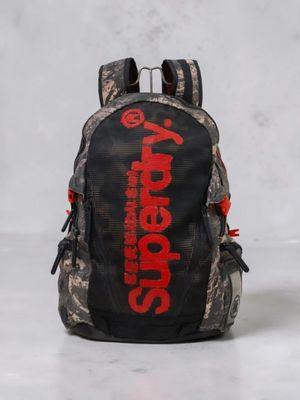 Superdry Mens Camouflage Outdoor Mesh Tarp Backpack Original