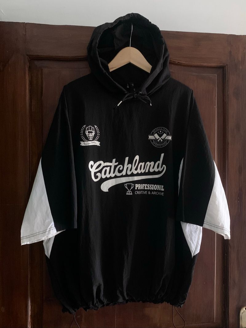 boxy oversize hooded windbreaker jacket, foto 3