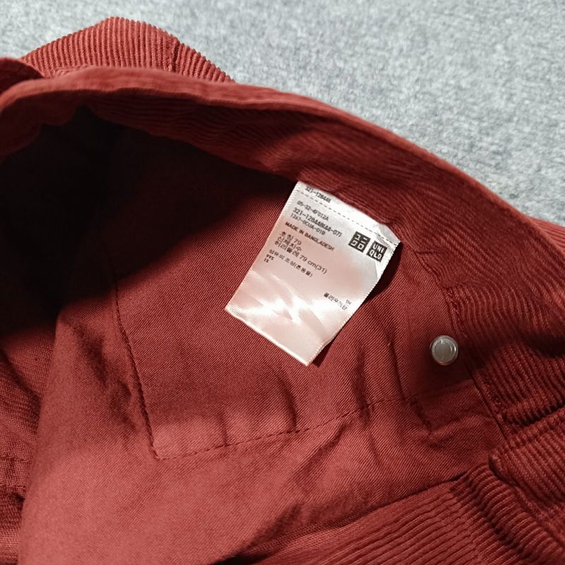 UNIQLO corduroy maroon pants, foto 5