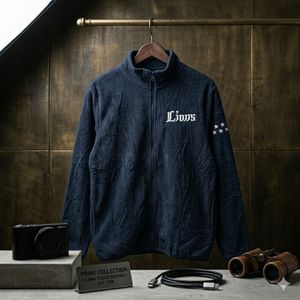 LIONS BASEBALL JAPAN Official Fleece Navy Zip Warm Jacket