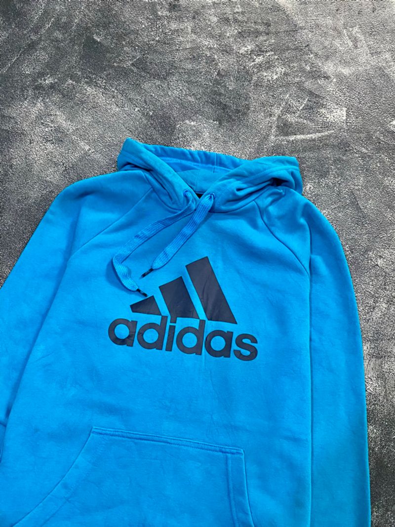 Hoodie Adidas Balok ice blue essentials, foto 3