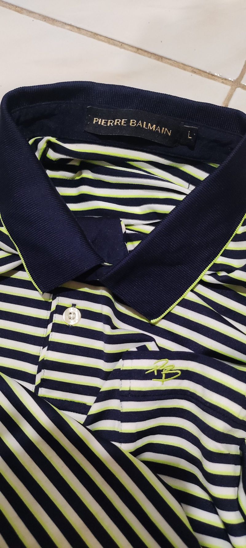 Pierre balmain stripe poloshirt, foto 4