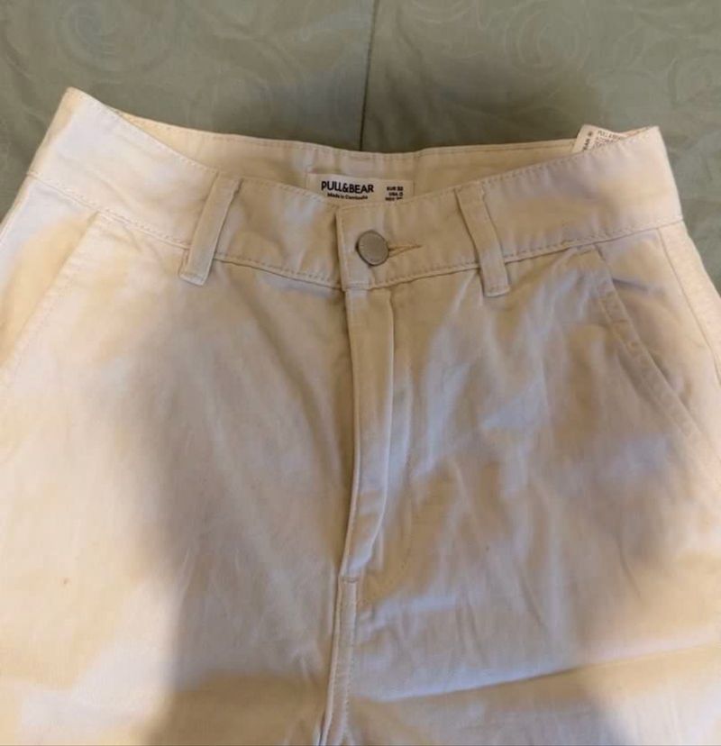 PULL&BEAR White Cargo Pants, foto 3