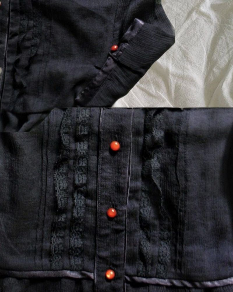 BCBG Sheer Lace Black Top, foto 3