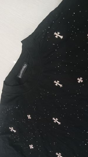 Chrome Hearts rhinestone boxy t-shirt kaos tee