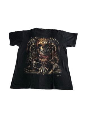 Black Skull Graphic T-shirt Mens / Atasan Baju Pria Hitam