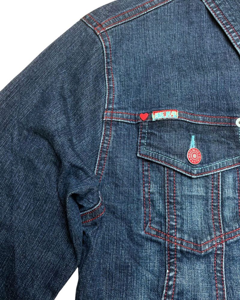 Angel Blue Stripe Hem Denim Jacket, foto 4