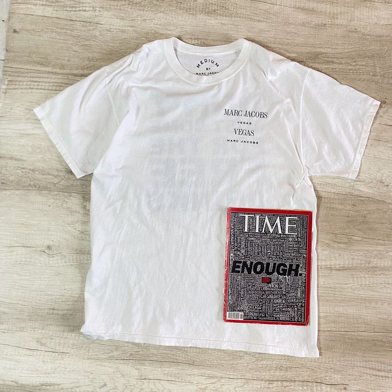 Marc jacobs Kaos Vegas Vegas Putih Second Original, foto 4