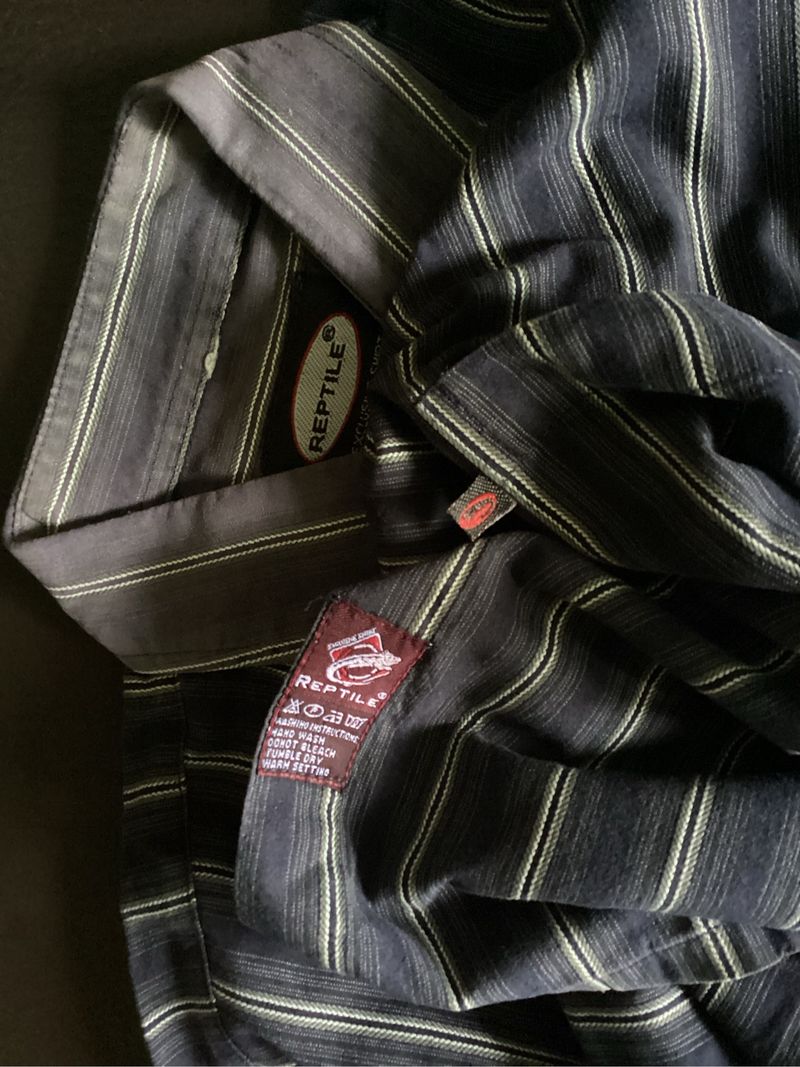 Shirt Flanel kemeja R3pt1l3 Black White Basic, foto 2