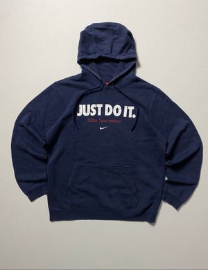 NIKE JUST DO IT Fleece Hoodie Navy