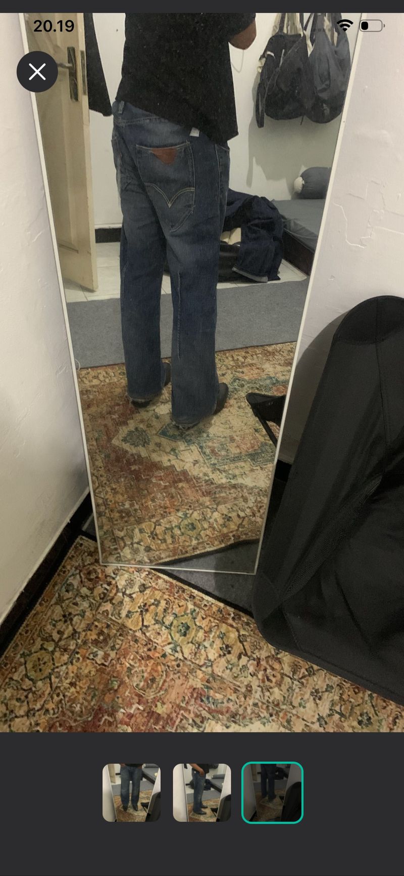 Vintage celana levis cooper loose bootcut flare, foto 8