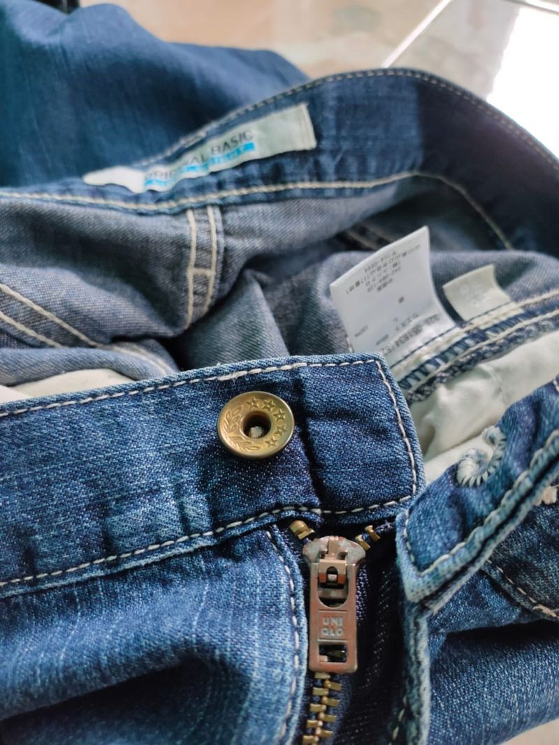 Celana Uniqlo Carpenter Denim 3/4, foto 6