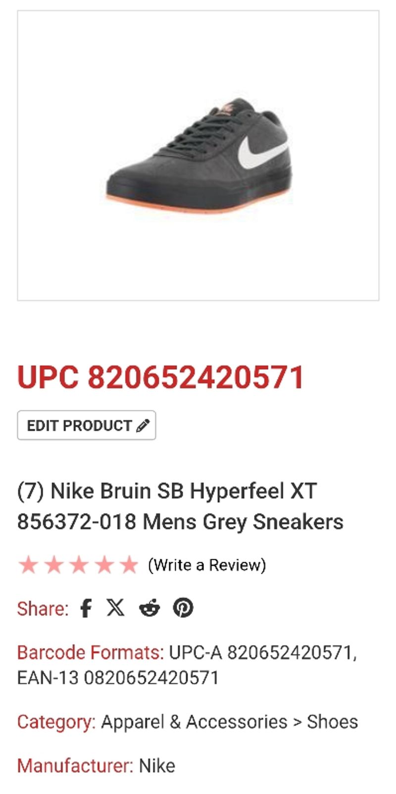 Nike SB Bruin Hyperfeel XT Grey, foto 6