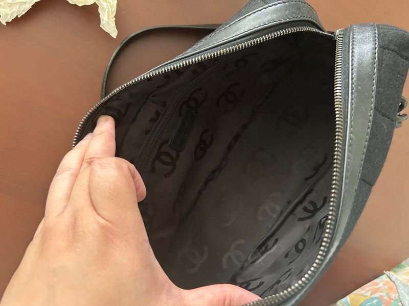 Chanel quilted jersey shoulder bag (authentic), foto 7
